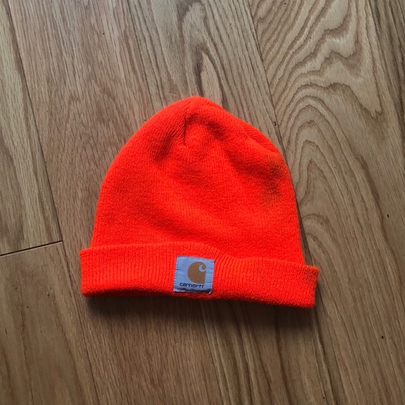 carhartt bright orange beanie